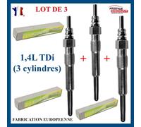Lotto 3 Candele Di Spine per Arosa Polo Lupo 1.2 1.4 Tdi 3 Cilindri