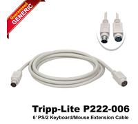 Lotto 3 cavi prolunga tastiera/mouse Tripp Lite MinDIN6 maschio a femmina P22...