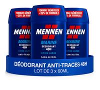 Lotto 3 Deodoranti Mennen Navy 48H Stick Larghezza Anti Tracce Senza Alcol 3 X