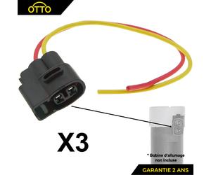 Lotto 3 Presa Scheda Fascio Di Bobina Accensione per Renault Thalia Trafic