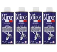 Lotto 4 MIROR Formula Argentil, detergente argento, cromo, acciaio inox, nich...