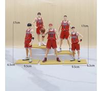 Lotto 5 figurine MANGA SLAM DUNK Sakuragi Rukawa Akagi Mitsui Miyagi Shohoku