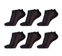 LOTTO 6 CALZE CORTE FANTASMINO UNISEX UOMO DONNA SPORT ELEGANTE COTONE NERO