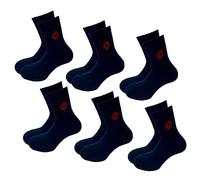Lotto 6 Paia Calze Calzini Uomo Tennis Blu M (39/42)