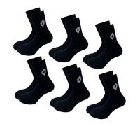 Lotto 6 Paia Calze Calzini Uomo Tennis Nero M (39/42)