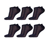 LOTTO 6 PAIA CALZE CORTE FANTASMINO UNISEX UOMO DONNA SPORT ELEGANTE COTONE BLU