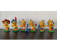 LOTTO 6X 1983 WARNER BROS HANDPAINTED BULLY titti TITTY TWEETY PVC MINI FIGURE