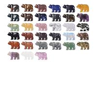 Lotto all'ingrosso 12 pz 47 mm Scolpito Flatback Orso Polare Semi-Prezioso Perline Della Pietra preziosa per la fabbricazione dei Monili FAI DA TE