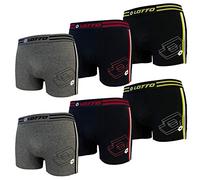 Lotto Boxer da uomo in cotone elasticizzato - Confezione da 6 boxer Sportswear, colori assortiti, multicolore, XXL