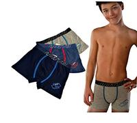 Lotto Boxer Ragazzo Offerta: 3 e 6 Pezzi Boxer Bambino Teen in Cotone (6 Pezzi LB4225, 13-14 Anni)