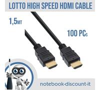 Lotto cavi 100 pz HIGH SPEED HDMI CABLE M-M 1,50 mt 4K ARC 3D Ethernet