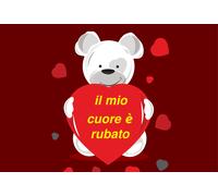 lotto con 24 tovagliette per innamorati. IL MIO CUORE E' RUBATO - ARREDALACASA