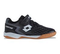 Lotto Dasher K Unisex Kids Sneaker, Black/Dk.Grey, 28 EU