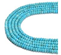 Lotto di 10 fili Sleeping Beauty Turchese 4-5 mm pietre preziose rondelle per...