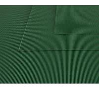 Lotto di 10 fogli di cartone ondulato, 50 x 70, 300 g/m², colore verde bottiglia 74