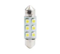 LOTTO DI 10 PEZZI Diodo LED L028 C5W 36mm 6xSMD3528 bianco