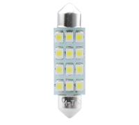 LOTTO DI 10 PEZZI Diodo LED L030 C5W 41mm 12xSMD3528 bianco