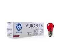 LOTTO DI 10 PEZZI Lampada M-TECH BAY15d 12V 21/5W ROSSO