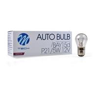 LOTTO DI 10 PEZZI Lampada M-TECH BAY15d 12V P21/5W CLEAR