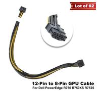 Lotto di 2 cavi di alimentazione GPU Dell PowerEdge R750 R7525 da 12 pin a 8 ...