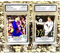 Lotto Di 2 CRISTIANO RONALDO E LIONEL MESSI 2022 LEAF Legends VALUTATO GEM-MT 10