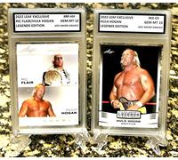 Lotto Di 2 HULK HOGAN E RIC FLAIR 2022 LEAF GRADATO GEM-MT 10 Esclusivo LEGENDS