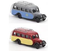 - Lotto di 2 macchinine in Miniatura compatibili con Il Pullman Citroën U23 Scala 1:87 Ho Norev - 191099