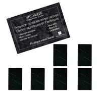 Lotto di 3 pastiglie adesive di shungite pietra naturale litoterapia - pietra di protezione naturale contro le onde elettromagnetiche per il vostro telefono cellulare, wifi 3 (Rettangolo, Lotto di 6)
