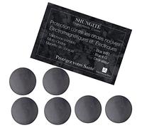 Lotto di 3 pastiglie adesive di shungite pietra naturale litoterapia - pietra di protezione naturale contro le onde elettromagnetiche per il vostro telefono cellulare, wifi 3 (Rondo, Lotto di 6)