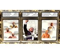 Lotto Di 3 Trump Hogan/Ric Flair/Stone Cold Austin LEAF GRADED GEM-MT 10 LEGENDS