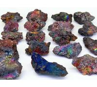 Lotto di 4 goethiti iridescenti / miniere di Tharsis, Huelva, Spagna /...