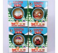 Lotto Di 4 South Park Vetro Ornamento Sfera Cartman Stan Kenny Chef Natale