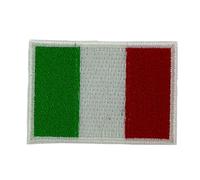Lotto di 5/10/25/50 bandiera batch toppe toppa ricamata italia termoadesivo 7/5