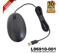 Lotto di 5 mouse ottico cablato USB HP 320M HSA-C001M 2 pulsanti 1200 DPI L96...