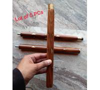 Lotto di 5 pezzi di bastone da passeggio in legno marrone 3 pieghe per solo...