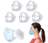 Lotto di 5 supporti per mascheratura, miglioramento 3D, in silicone, supporto di protezione, per rosse, proteggere il trucco, America, lo spazio respiratorio Aiuta a favorire una respirazione morbida