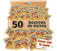 Lotto di 50 mini sacchetti di caramelle gommose Haribo Orsetto d'Oro con biglietto WikiMark "Spero che ti piacciano" Sacchetti di caramelle gommose Haribo perfetti come regalo di compleanno, Halloween
