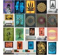 Lotto di 65 pezzi arazzi da parete Home Deco mandala hippy poster da parete a...