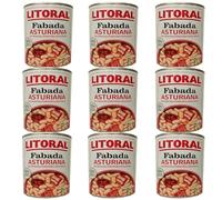 Lotto di 9 lattine stufato di fagioli asturiano marittal 435gr