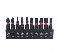 Lotto di punte magnetiche per cacciavite, 25 mm, per avvitatore a percussione, include punte Torx a T40 e PZ2 PH2 in acciaio per applicazioni di fissaggio durevoli