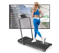 LOTTO Easyrun 200 Tapis roulant elettrico pieghevole,Walking Pad,2.5 CV,max.100kg,design compatto,salvaspazio,Bluetooth Fitshow/Kinomap/Zwift1-10 km/h,110x42 cm, 4 displays LED computer,telecomando