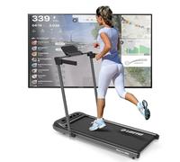 LOTTO Easyrun 300 Tapis roulant elettrico pieghevole,Walking Pad,2.5 CV,max.100kg,design compatto,Bluetooth Fitshow/Kinomap/Zwift, 4 displays LED computer, velocità 1-10 km/h,100x42 cm,telecomando