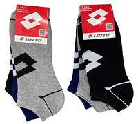 Lotto Fantasmini moda con logo, 6 PAIA (nero, bianco, assortito) (39-42, Assortito)