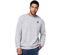 Lotto Felpa basic da uomo, in cotone, senza cappuccio e con piccolo logo, casual, vestibilità normale, disponibile in 3 colori, felpa in S-3XL, grigio., XL