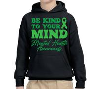 Lotto Felpa con Cappuccio Be Kind to Your Mind Salute Mentale Bambini...