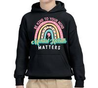 Lotto Felpa con Cappuccio Be Kind to Your Mind Salute Mentale Bambini...