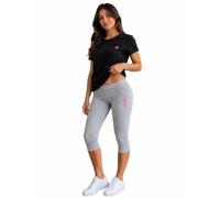 Lotto Leggings Corto Modello Capri LA1011 in Cotone Elasticizzato Leggings Donna Promo Disponibile Fitness Yoga Palestra Abbigliamento Sportivo (Grigio, XL)