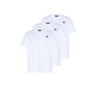 Lotto Maglietta basic da uomo, confezione da 3 pezzi, vestibilità normale, 100% cotone, maglietta da uomo con piccolo logo, maglietta a maniche corte, da uomo, taglia M-5XL, bianco, XXL