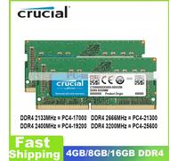 Lotto memorie laptop Crucial 4GB/8GB/16GB DDR4 2133/2400/2666 3200MHz SODIMM New