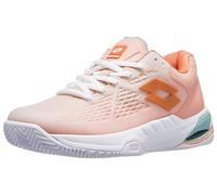 Scarpe da tennis da donna Lotto Mirage 100 II Clay - white/melon orange/peach melba - Multicolore (38,5)